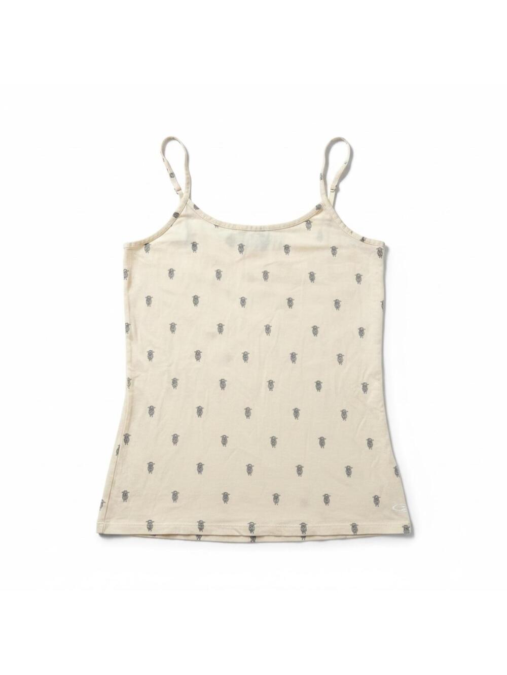 Icebreaker Merino Wool Tank Top Cami Cream Fitted Base Layer Large